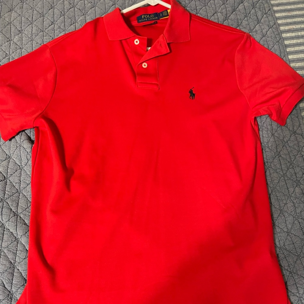 Red Dress up Polo shirt